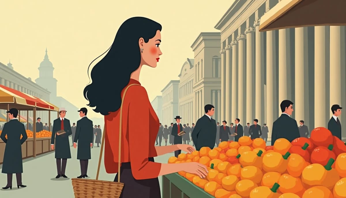 Femme biélorusse au marché Komarovka de Minsk — rencontre mariage