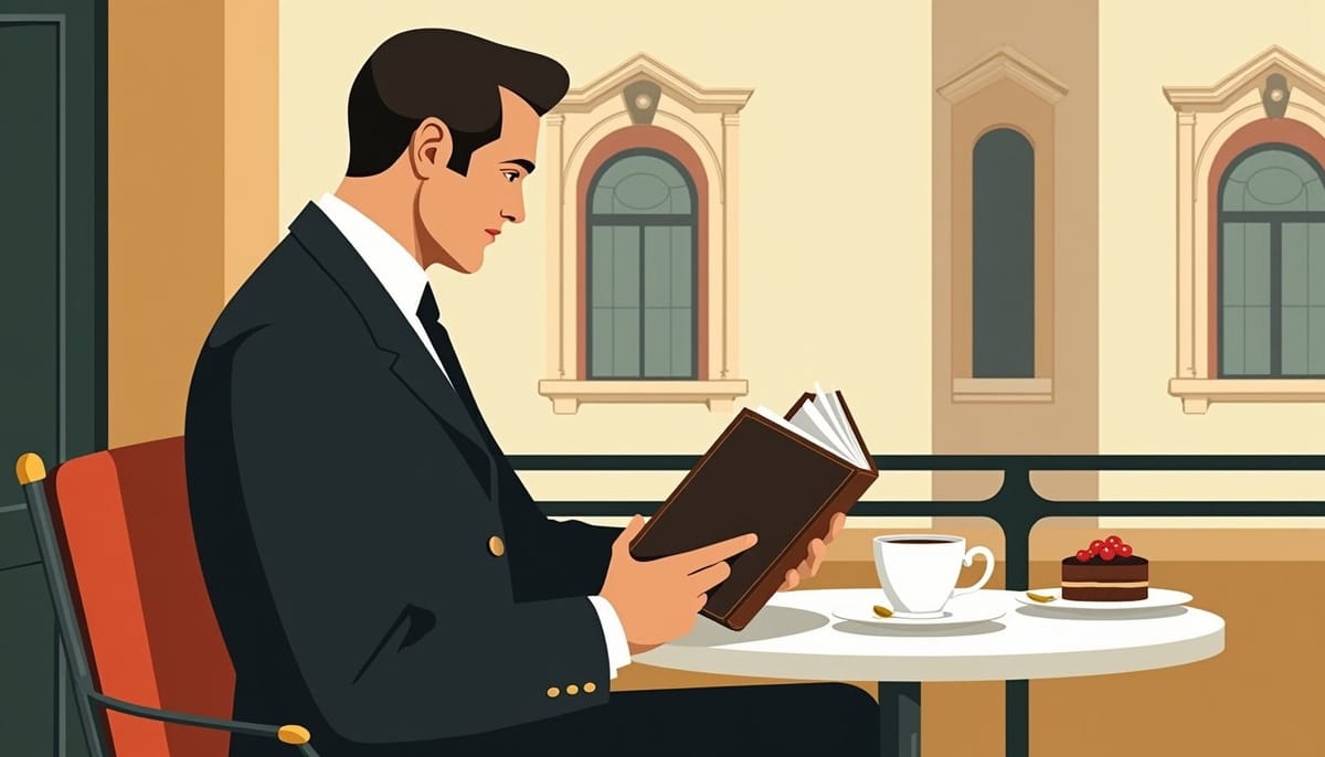 Homme mature élégant dans un café