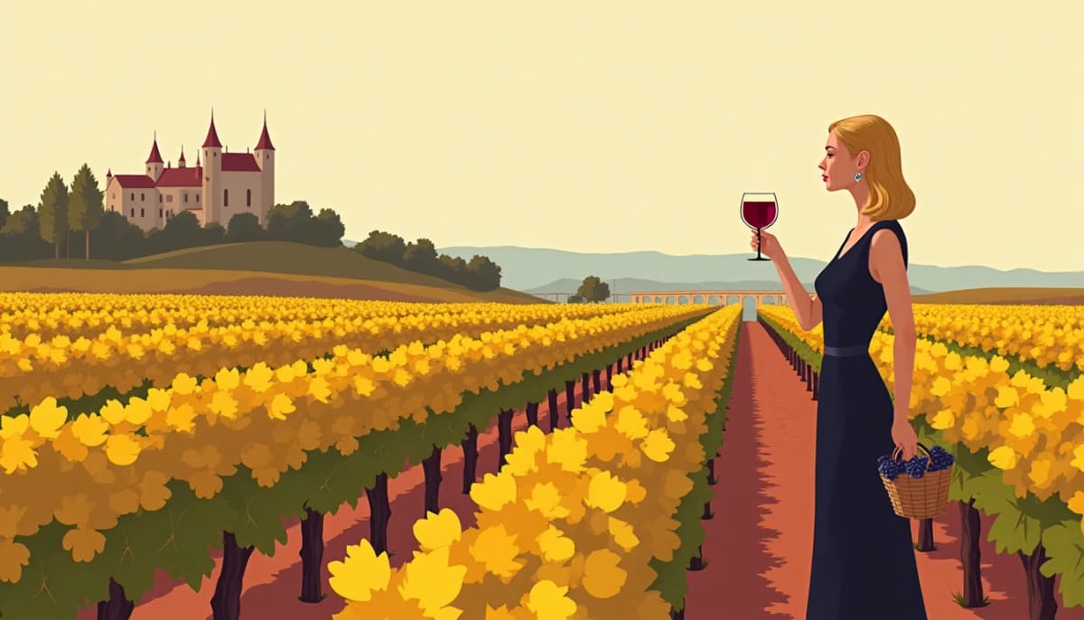 Femme russe dans un vignoble bordelais — agence matrimoniale russe à Bordeaux