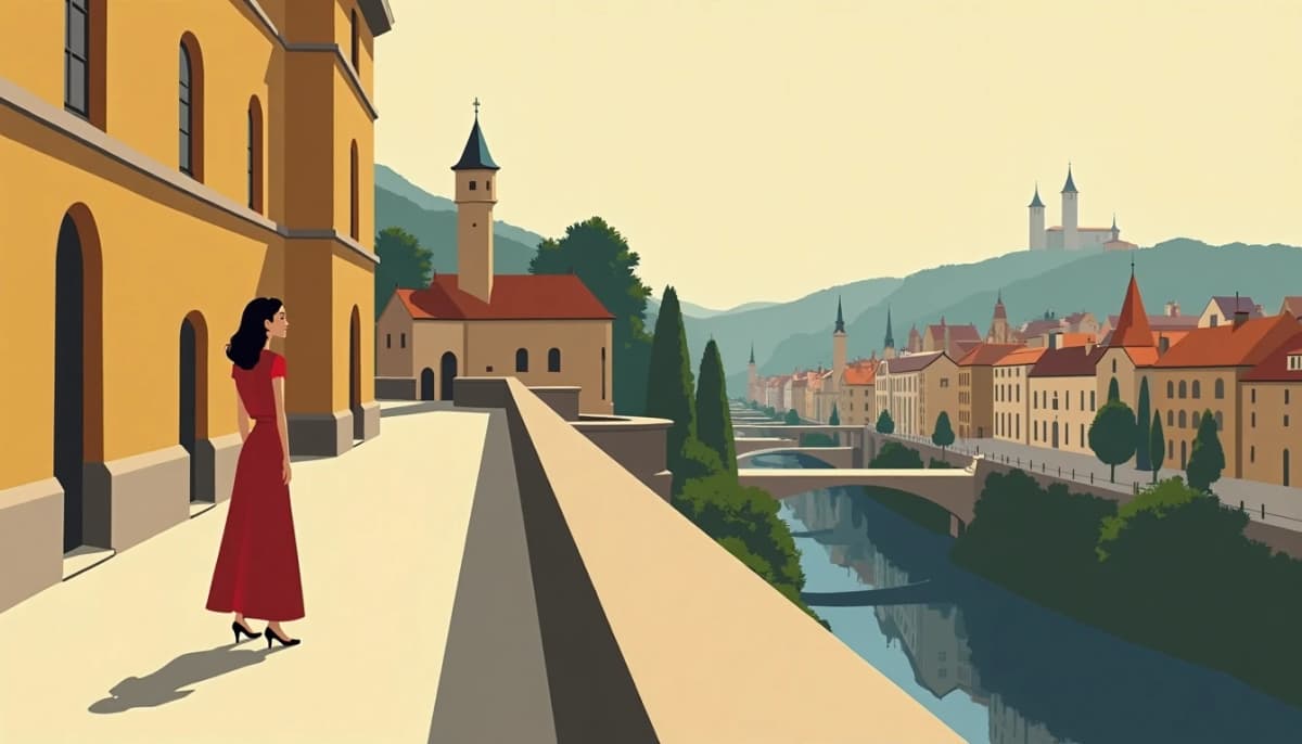 Femme russe sur la Corniche de Luxembourg — agence matrimoniale russe