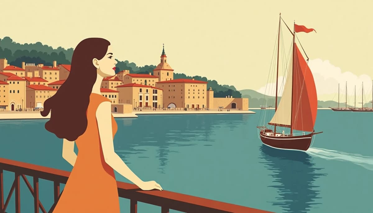 Femme russe sur un voilier dans le Vieux-Port — agence matrimoniale Marseille
