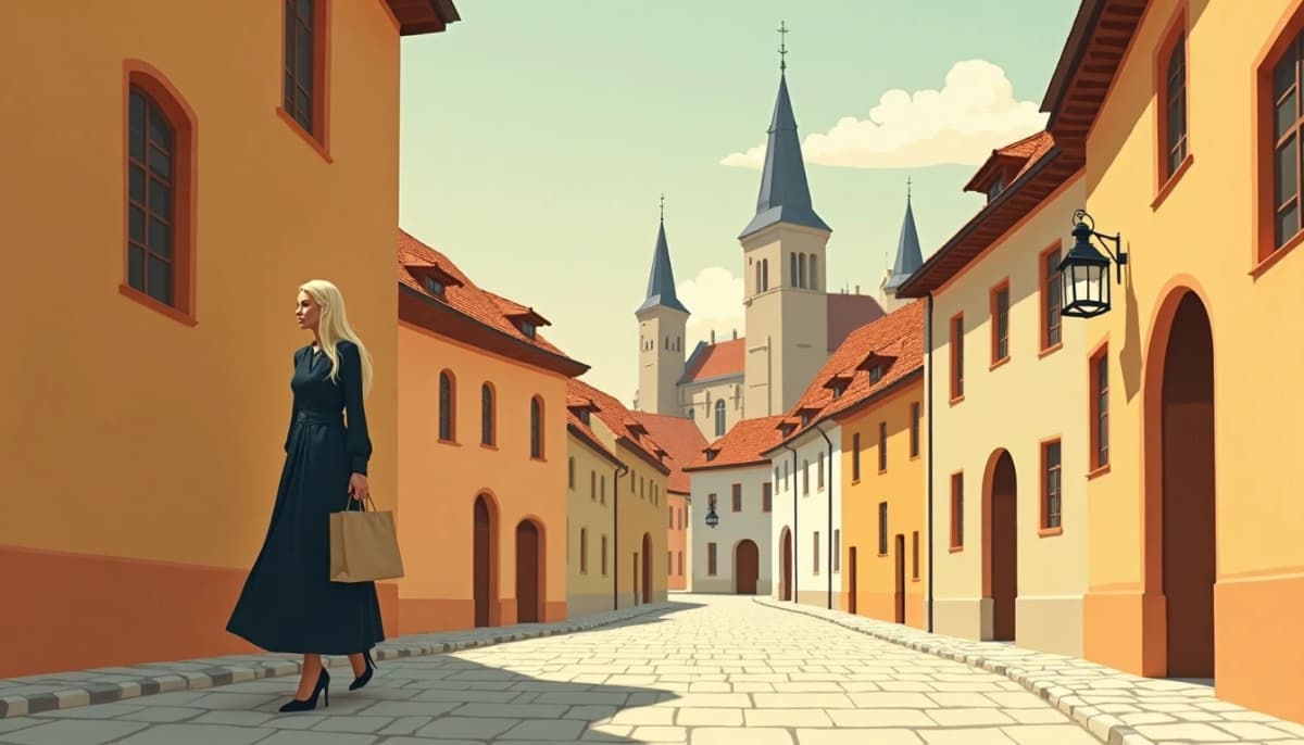 Femme estonienne dans une ruelle médiévale de Tallinn — rencontre mariage