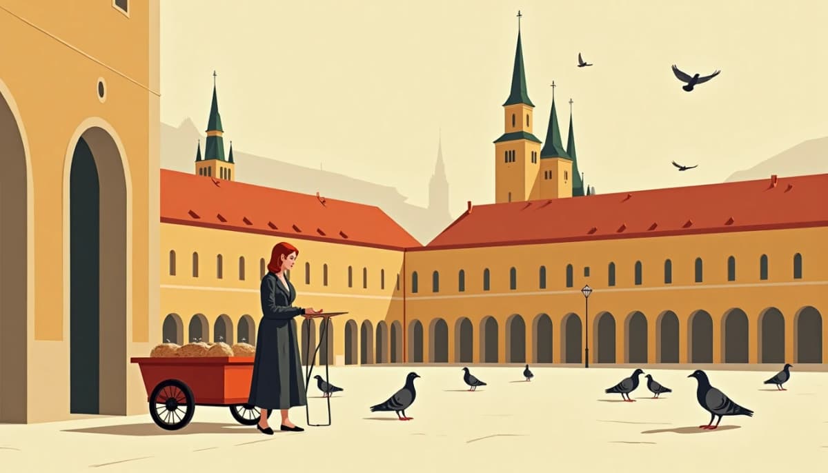 Femme polonaise achetant un obwarzanek à Cracovie — rencontre mariage